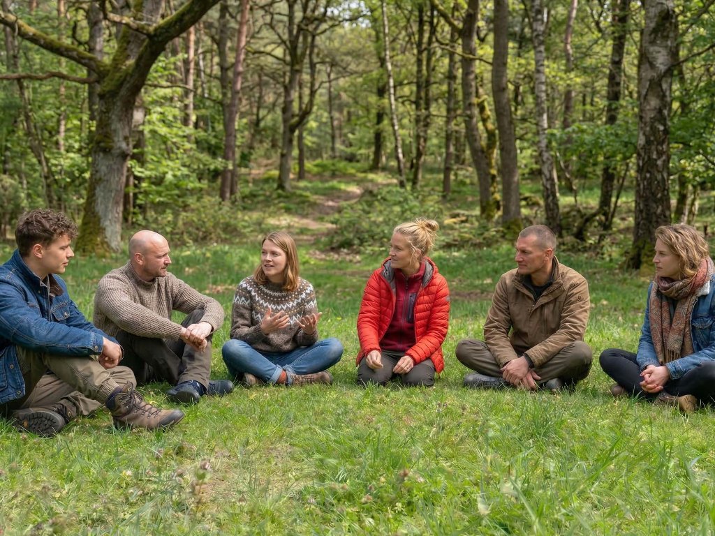Gesprächskreis im Grünen